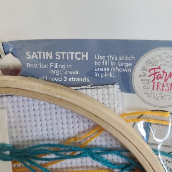 Art Skills Crafter's Closet "Farm Fresh" Rustic Farm Style Embroidery Kit NWT - Picture 16 of 16